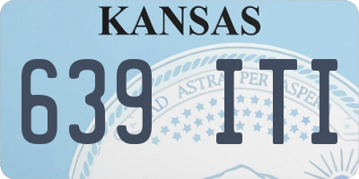 KS license plate 639ITI