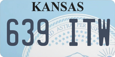 KS license plate 639ITW