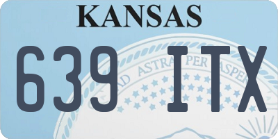 KS license plate 639ITX