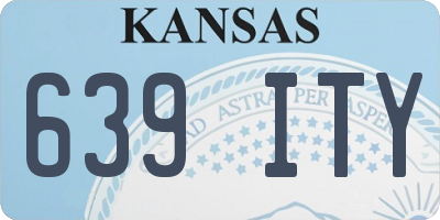 KS license plate 639ITY