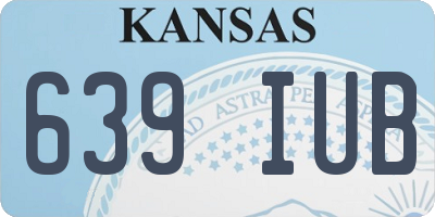 KS license plate 639IUB