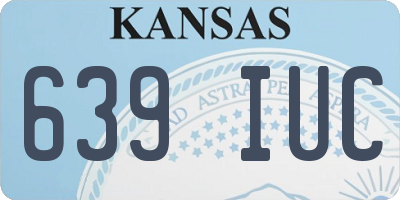 KS license plate 639IUC