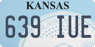 KS license plate 639IUE
