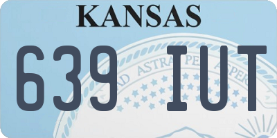 KS license plate 639IUT