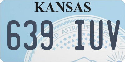 KS license plate 639IUV
