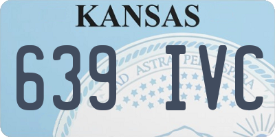 KS license plate 639IVC