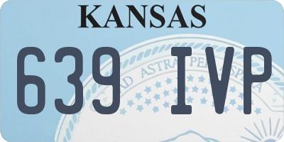 KS license plate 639IVP
