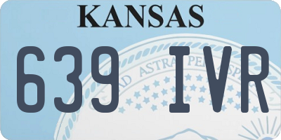KS license plate 639IVR