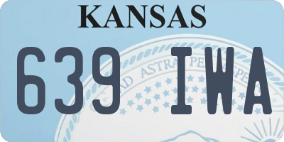 KS license plate 639IWA