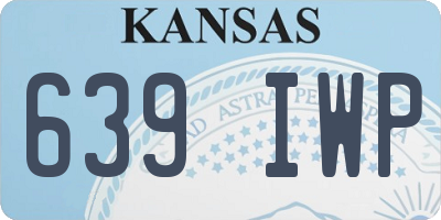 KS license plate 639IWP