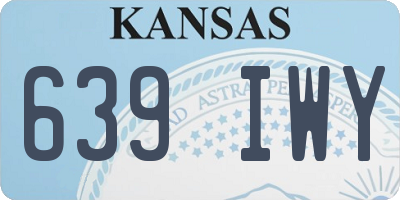 KS license plate 639IWY