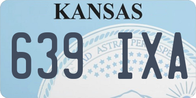 KS license plate 639IXA