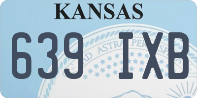 KS license plate 639IXB