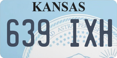 KS license plate 639IXH