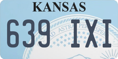 KS license plate 639IXI