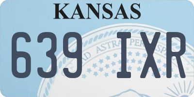 KS license plate 639IXR