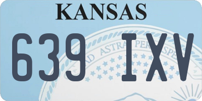 KS license plate 639IXV
