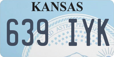 KS license plate 639IYK