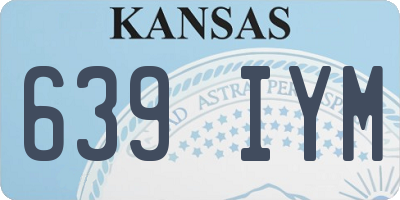 KS license plate 639IYM