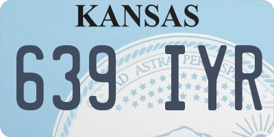 KS license plate 639IYR