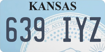 KS license plate 639IYZ