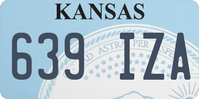 KS license plate 639IZA