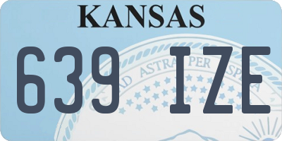 KS license plate 639IZE