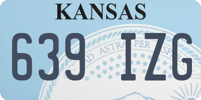 KS license plate 639IZG