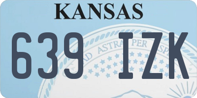 KS license plate 639IZK
