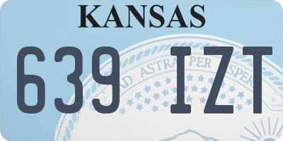KS license plate 639IZT