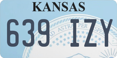 KS license plate 639IZY