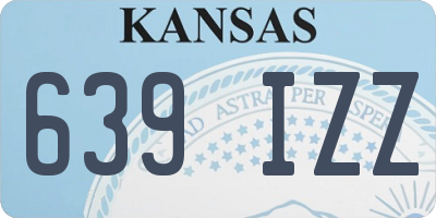 KS license plate 639IZZ