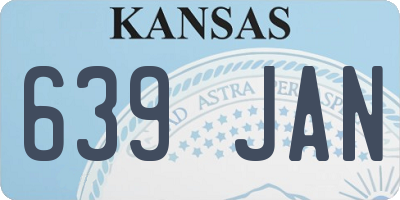 KS license plate 639JAN