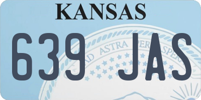 KS license plate 639JAS