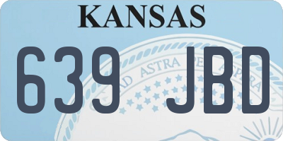 KS license plate 639JBD
