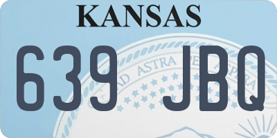 KS license plate 639JBQ