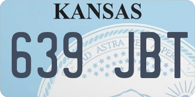 KS license plate 639JBT