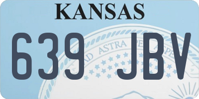 KS license plate 639JBV