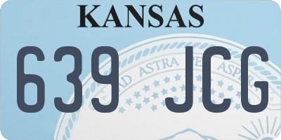 KS license plate 639JCG
