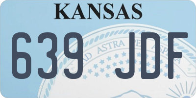 KS license plate 639JDF