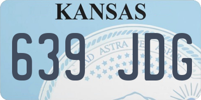 KS license plate 639JDG