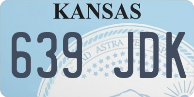 KS license plate 639JDK