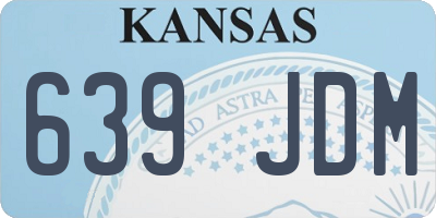 KS license plate 639JDM