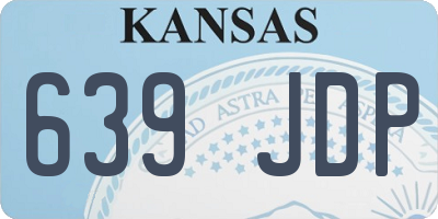 KS license plate 639JDP