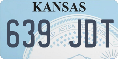 KS license plate 639JDT