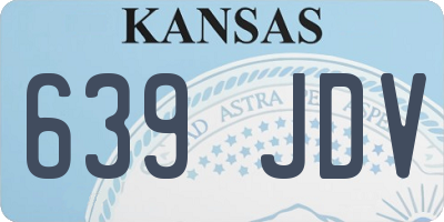 KS license plate 639JDV