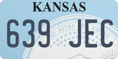 KS license plate 639JEC