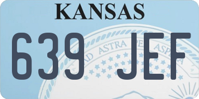 KS license plate 639JEF