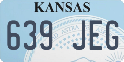 KS license plate 639JEG