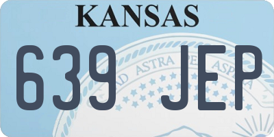 KS license plate 639JEP
